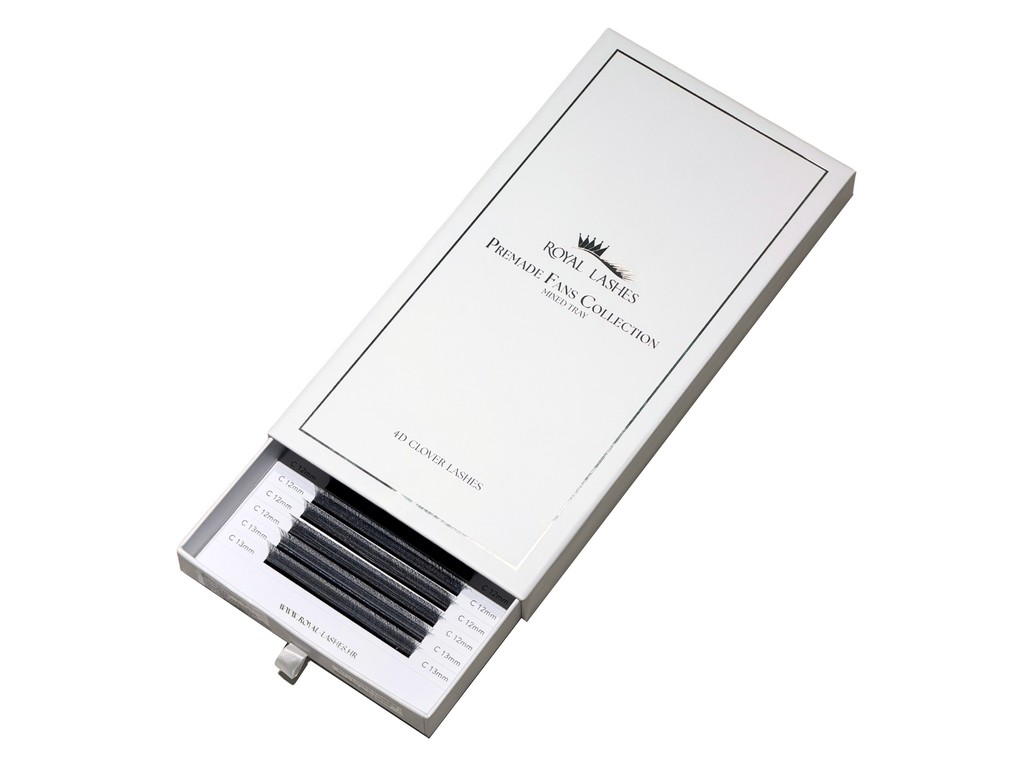 Premade 4D Clover Lashes – Mix 7–13 mm Big Box