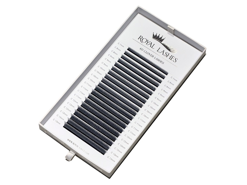 Premade 4D Clover Lashes – Mix 7–13 mm Big Box (400 Fans)